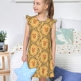 thumbnail image 4 of Balery Cartoon Squirrel Camisón de princesa para niñas, pijama de algodón con mangas abullonadas, suave y bonito.-Medium, 4 of 6