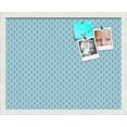 thumbnail image 2 of PinPix ArtToFrames 14x18 Custom Cork Bulletin Board Sky Blue Waves   Poster Board Has a Fabric Style Canvas Finish, Framed in Satin White Frame (PinPix-245), 2 of 6