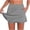 Gray, variant on Womens Solid Mid Rise Pocket Skort Casual Athletic Base Layer Skirt Pants GreenL