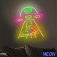 thumbnail image 4 of Handmadetneonsign Alien Pizza Abduction Neon Sign, Pizza UFO Led Sign, Italian Pizza Wall Art, Restaurant Wall Decor 77004, 4 of 5
