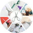 thumbnail image 2 of LIVINGO 8" Office Scissors Sharp Blades Titanium Office Home Crafts Cutting Paper, 3 Pack, Assorted, 2 of 6