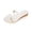 White, variant on Dress Wedge Sandals for Women Open Toe Cut out Slides Slip on Leather Comfortable Heels Summer Beach Walking Shoes White Size 8