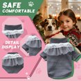 thumbnail image 4 of GASTROPOD Dog Sweater,Gray Turtleneck Knit Dog Clothes,Lace Bib Autumn Winter Warmth Dog Clothes for Small Dogs,Style2, 4 of 7