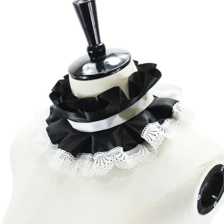 

COMEET Faux Collars Victorian Vintage Lace Neck Ruff Ruffle Collar Layered Clown Neck Collar Tie Cosplay Accessories for Women