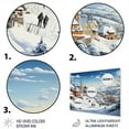 thumbnail image 3 of Designart "Carnival in the Winter Village V" Landscapes Metal Wall Art Prints, 3 of 5
