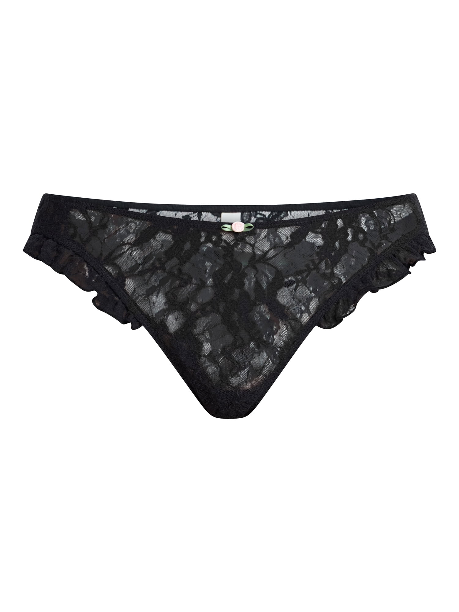 No Boundaries Lace Thong Panties, 2-Pack, Women's XS-XXXL
