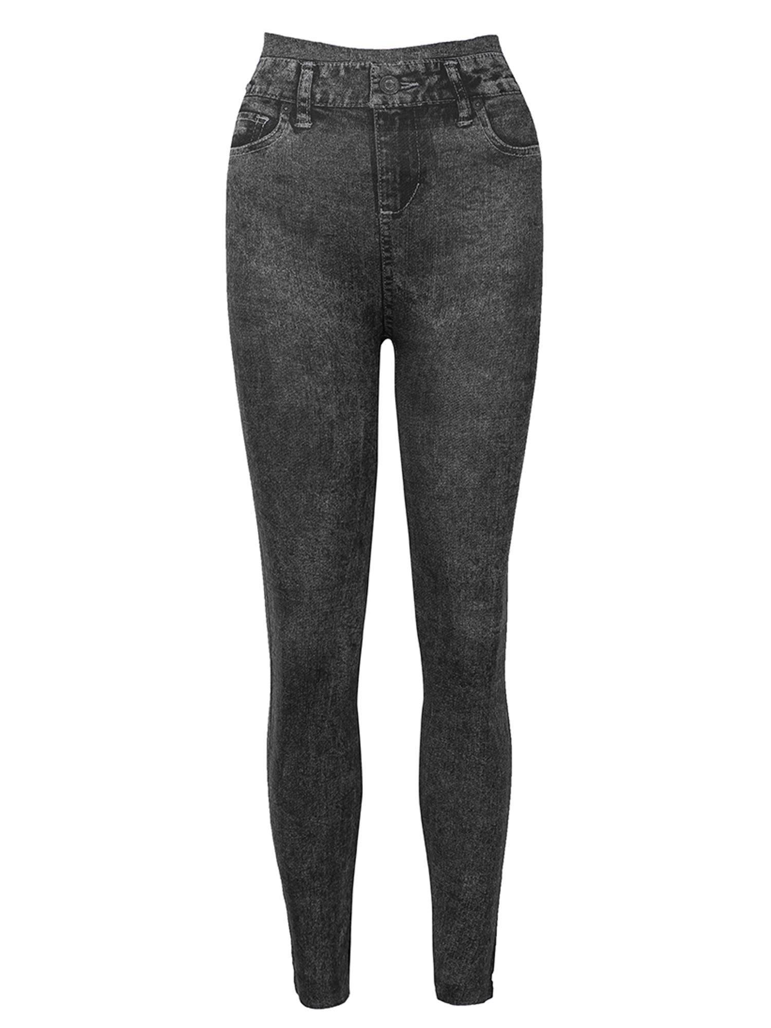 Fashion Slim Women Leggings Faux Denim Jeans Leggings Fancy Long Pocket