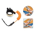 thumbnail image 4 of Correa de tabla de surf, 6 mm de grosor, guardamanos suave, correa de cuerda de mano elástica de primera , se adapta a tabla de surf Longboard Paddleboard reemplazo Fishboard Naranja Baoblaze Correa de tabla de surf, 4 of 6