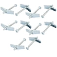 thumbnail image 1 of Unique Bargains M4 x 50mm Male Thread Spring Loaded Hollow Wall Round Head Toggle Bolt 10pcs, 1 of 1
