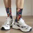 thumbnail image 5 of Goofa Orchids Flowers Printed Men's Crew Socks, Soft Durable Breathable Moisture-Wicking with Odor Control Cotton socks, 5 of 9