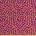 thumbnail image 1 of Abstract Fabric by the Yard Upholstery, Fish Scale Inspired Wavy Pointy Motifs with Pinkish and Purplish Funky Stripes, Decorative Fabric for DIY and Home Accents, Multicolor by Ambesonne, 1 of 4