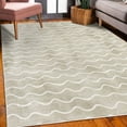 thumbnail image 3 of Nautical Decorative Rug, Soft Pastel Colored Ocean Sea Waves Pattern Summer Vibes Inspired Graphic, Quality Carpet for Bedroom Dorm and Living Room, 6 Sizes, Pale Almond, by Ambesonne, 3 of 4