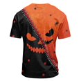 thumbnail image 5 of Halloween Shirts for Men Short Sleeve T-Shirts Pumpkin Bat All Over Pumpkin Print Novelty Spooky Holiday Tops Saffron 3XL, 5 of 7