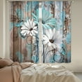 thumbnail image 3 of WNOOHIY Vintage Rustic Wooden Daisy Print Curtains for Bedroom,Dining Room, Living Room,2 Panels, 3 of 7