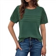 thumbnail image 3 of Top Tipo Túnica de Punto con Escote Redondo y Aberturas para Mujer, Verde , Talla XXL, 3 of 7