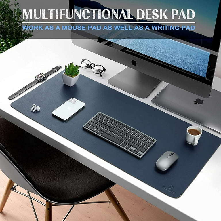 Desk Mat, Mouse Pad, Desk Pad, Waterproof Desk Mat for Desktop, Leather  Desk Pad for Keyboard and Mouse, Desk Pad Protector for Office and Home  (Dark