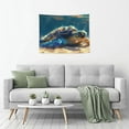 thumbnail image 5 of Uemuo Sunshine Underwater Sand Turtle Printed 29x37 Inch Tapestry Wall Hanging – Lightweight & Durable – Perfect for Dorm Decor, Beach Throw, Sofa Cover, Tablecloth, 5 of 8