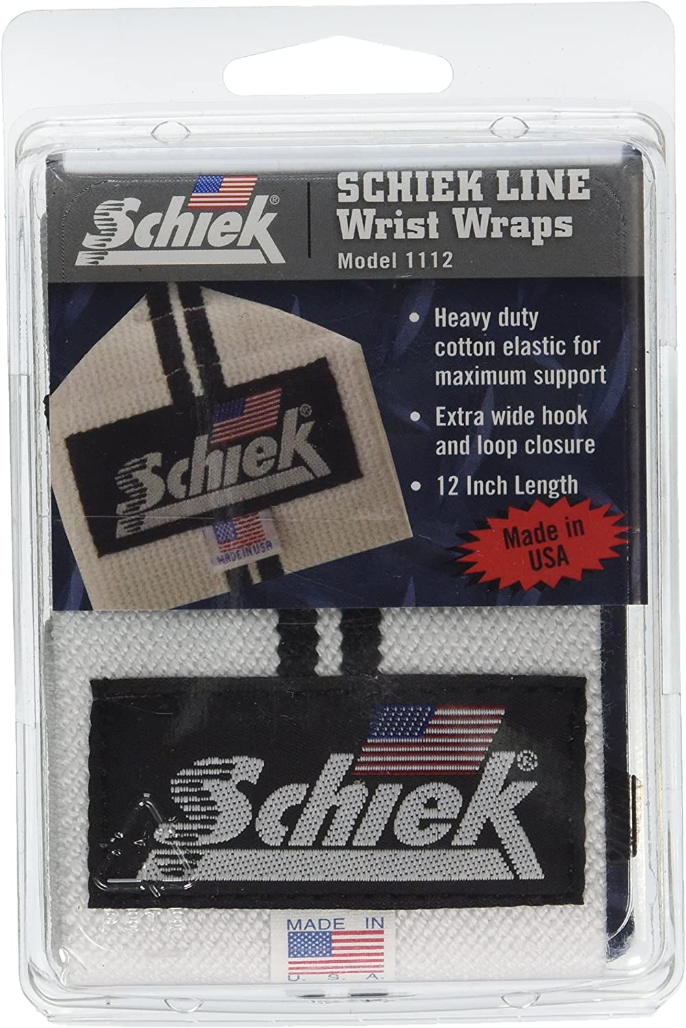 Sold as a pair *D* 12", or 24" Schiek Fitness Weightlifting Wrist Wraps 