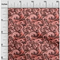 thumbnail image 2 of oneOone Cotton Poplin Pastel Red Fabric Asian Japanese Wave Quilting Supplies Print Sewing Fabric By The Yard 42 Inch Wide, 2 of 4