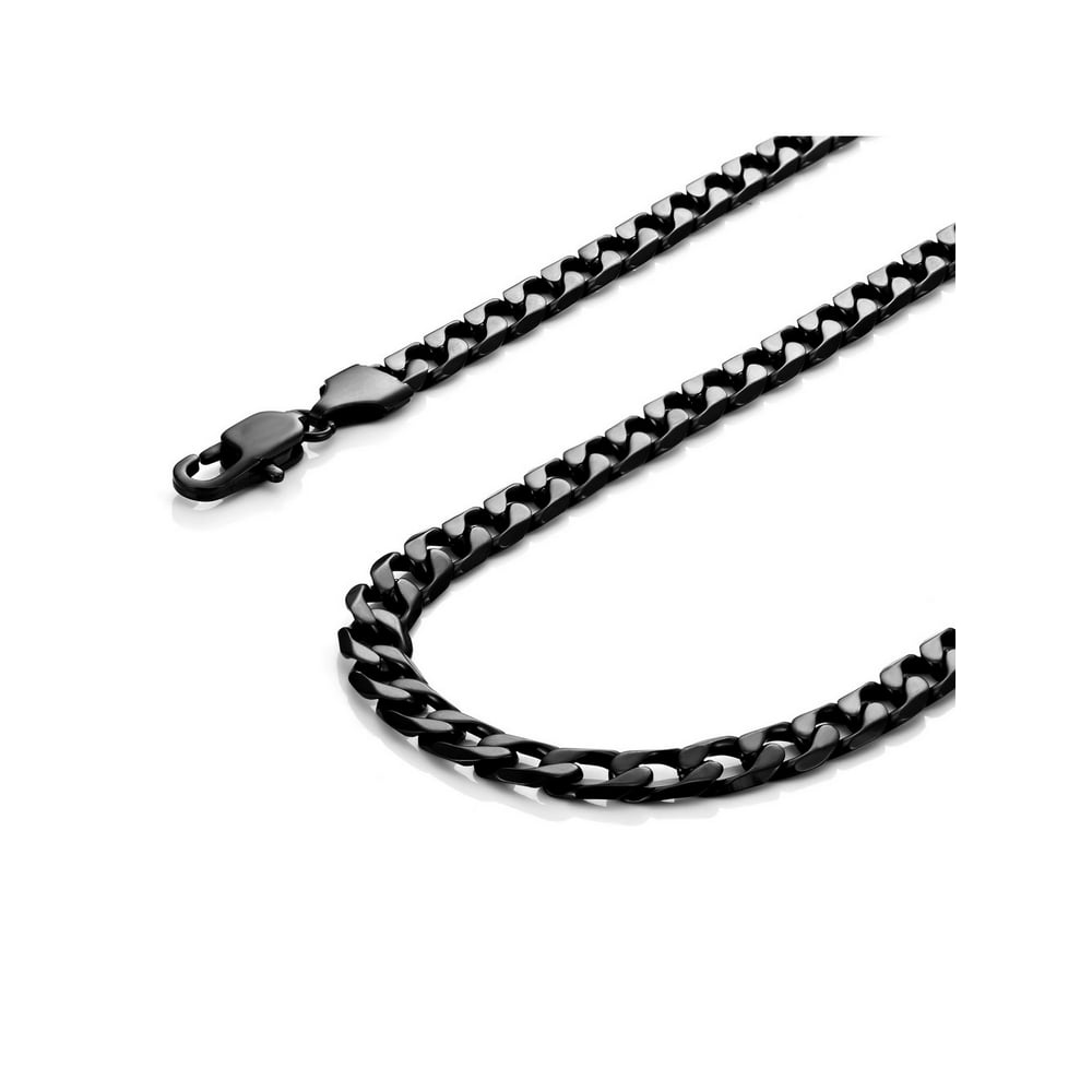 Urban Jewelry Powerful Mens Necklace Black 316l Stainless Steel Chain