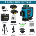 thumbnail image 1 of 16 Lines 4D Green Laser Level Self-Leveling 360° Horizontal Vertical Cross Line Laser Tool With Tripod, 1 of 7