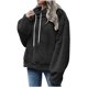 thumbnail image 4 of Sudadera con capucha para mujer, abrigo de invierno cálido con bolsillos de lana, prendas de vestir, Tops sólidos Pompotops gfhjh12517, 4 of 7