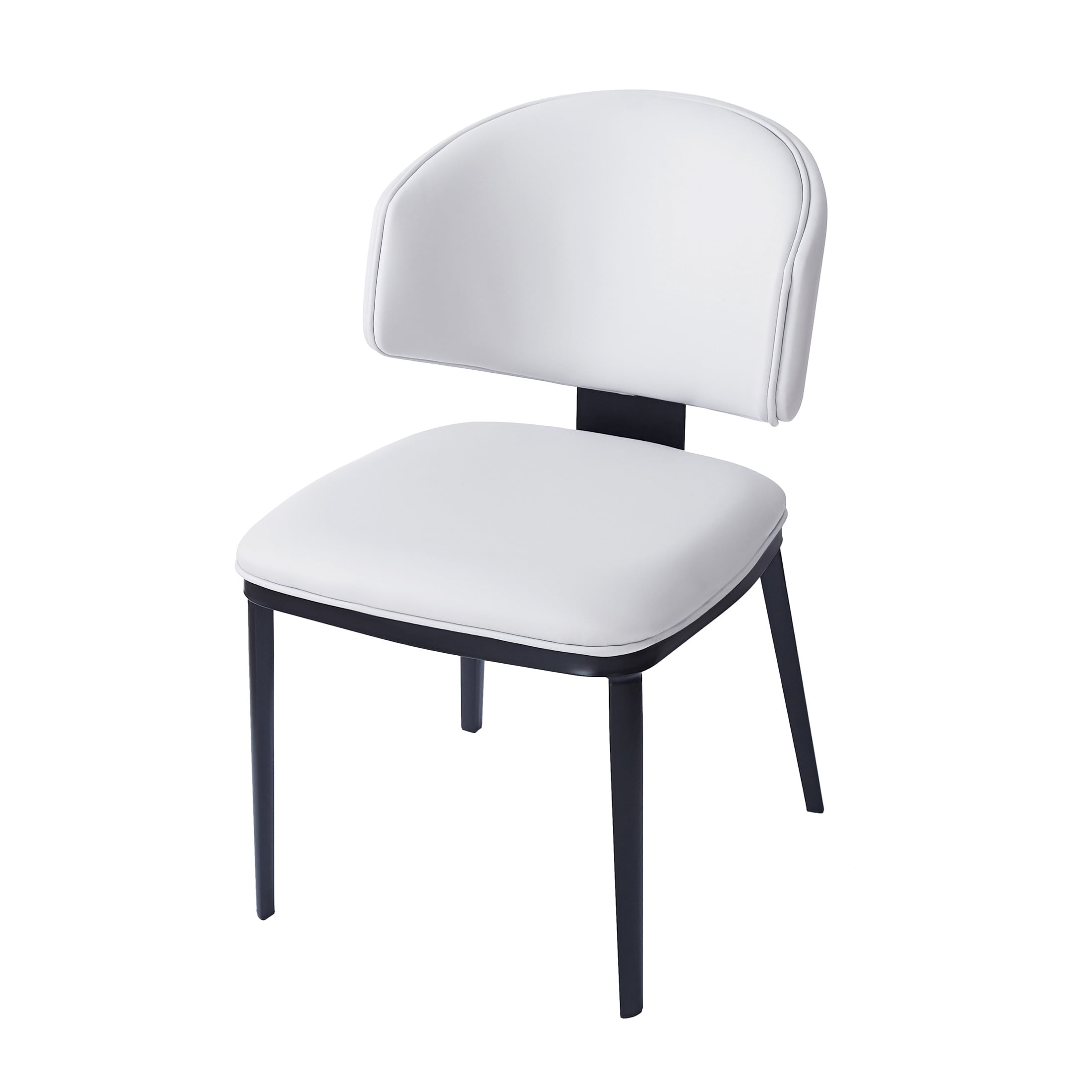 Christopher Knight Home 5-Piece Dining Set with Rectangular Table and PU Upholstered Chairs, Metal Frame, White