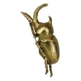 thumbnail image 4 of Medium Gold Resin Rhinoceros Elephant Beetle Wall Decor Or Tabletop Figurine, 4 of 9