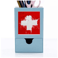 thumbnail image 1 of Switzerland Flag Pattern Desk Supplies Organizer Pen Holder Card, 1 of 3