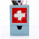 thumbnail image 1 of Patron de la bandera suiza Resumen Tarjeta de clip de pluma del gestor de suministros de oficina, 1 of 3