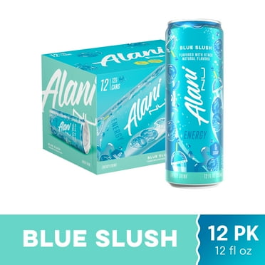 Alani Nu Sugar Free Energy Drink, Blue Slush, 12 fl oz, 12 Pack, Cans, 200mg Caffeine