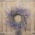 thumbnail image 6 of JEWLALO 14" Spring Artificial Forsythia Flower Wreath, All Year Around Wreath for Front Door, Wedding Window Home Wall Indoor Front Door Decor (Purple), 6 of 6