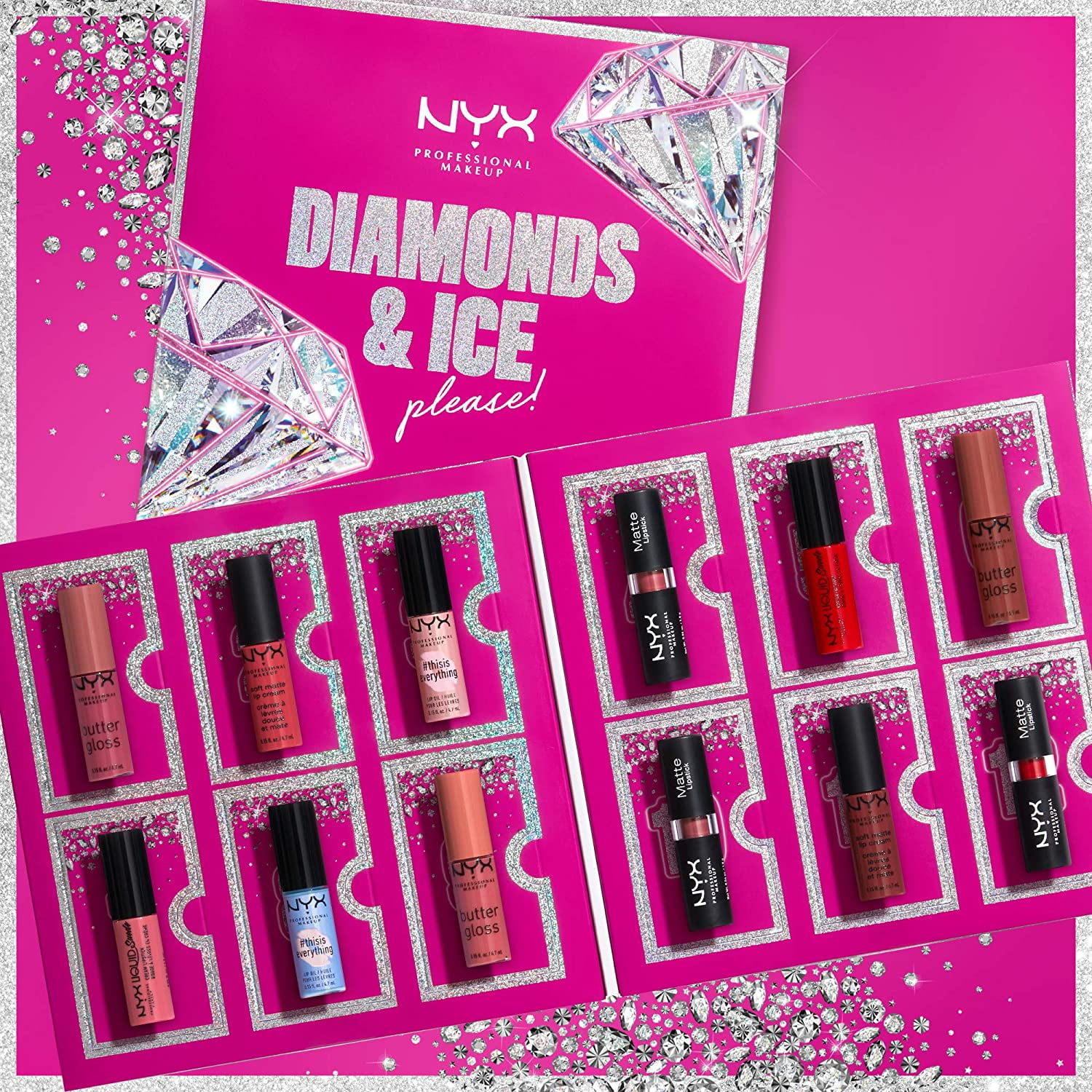 NYX PROFESSIONAL MAKEUP Diamonds Ice Day Lipstick Countdown Advent Walmart.com