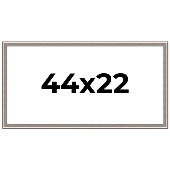 44x22 Frame Grey Real Wood Picture Frame Width 1.25 inches | Interior Frame Depth 0.5 inches | Hans