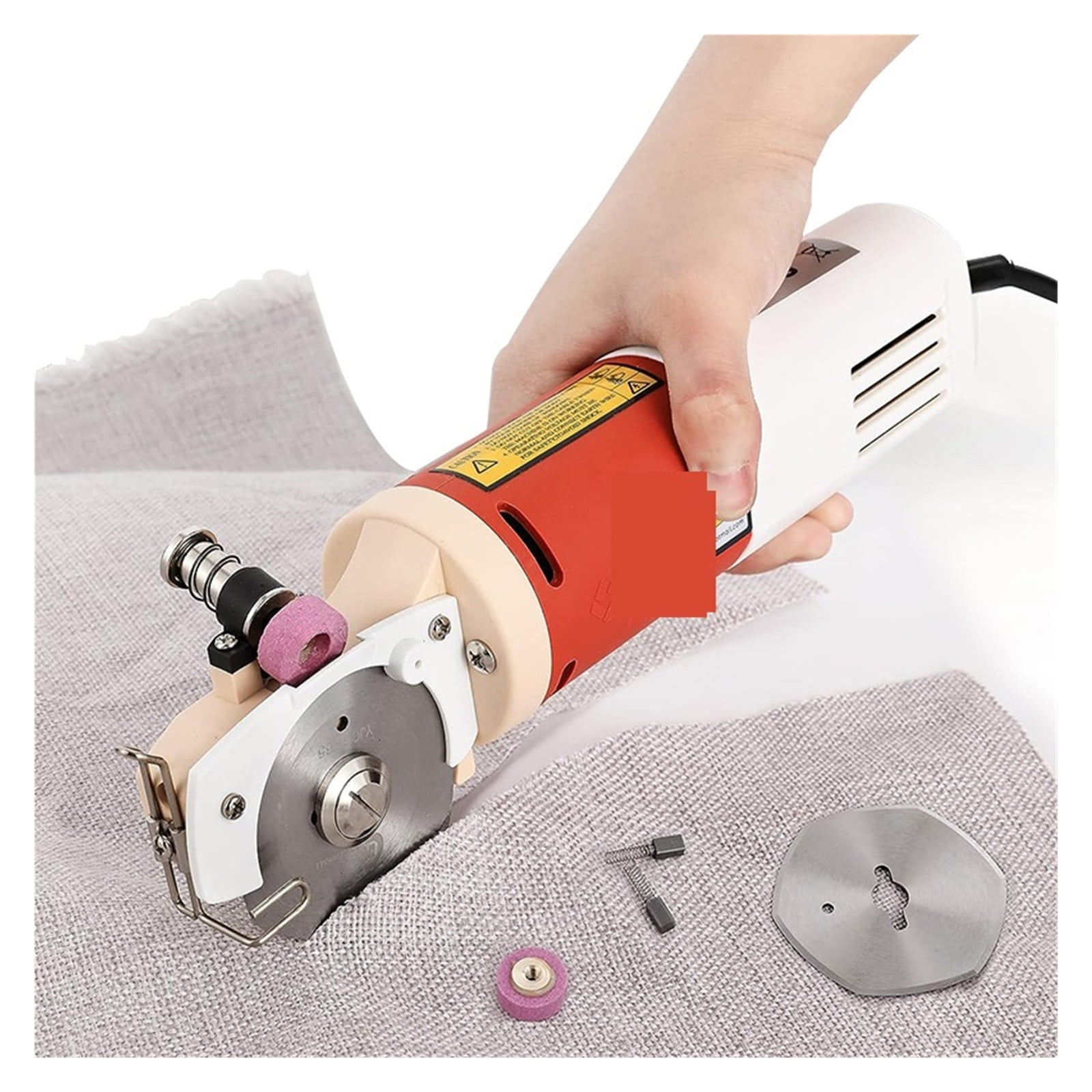 Electric Round Scissors Rotary Fabric Cutting Machine Rechargeable Powerful Carpet Leather Felt Fabric Cutting Tool ,Sharp & Durable