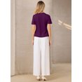 thumbnail image 5 of DARING DIVA Women's Elegant Women's Sparkly Blouse with Rhinestones 2XL Purple, 5 of 7