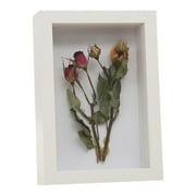 4x6 IN Small Shadow Box Frame Display Case with Real Glass Memory Box Display Casefor Memorabilia,Wedding Memories,Pins,Awards,Crafts,Tickets and Photos(B)