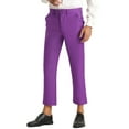 thumbnail image 4 of INSPIRE CHIC Men's Formal Flat Front Skinny Office Prom Cropped Dress Pants 28 Purple, 4 of 4