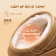 thumbnail image 4 of Women's Platform Slippers Genuine Suede Slip-On Memory Foam Cozy Fluffy House Shoes for Indoor Outdoor Comfort, 4 of 5