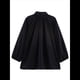 thumbnail image 4 of Chaqueta Acolchada para Mujer, Estilo Urbano, Holgada, Informal, con Mangas Murciélago, Solapa, Plisada y Cremallera. Negro S, 4 of 7
