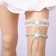 thumbnail image 3 of XLZWNU Garters for Bride Garter Party Ring Lace Garter Leg Throw Weddings Women Bridal for Elastic Bridal Supplies Wedding Garter for Bride Garter for Bride 1Pc Socks Beige One Size, 3 of 5