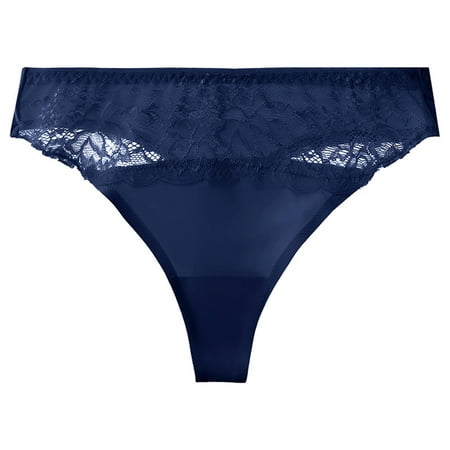 Price Buster: Woman Panties  Ropa Interior  Women s High Waist Lace Thong Sports Breathable Traceless Pants For Girls SOPATENOR Blue S