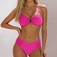 thumbnail image 2 of JIAYUE Women Swimsuit Sets V-Neck Solid Color Sleek Tankini With Cutouts Backless Spaghetti Strap Two Piece Bathing Hawaii Female Swimwear, 2 of 6