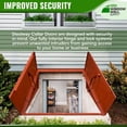 thumbnail image 2 of Window Well Supply Basement Door for Cellar and Exterior Use, Bulkhead Doors for Basement with Angled Openings – Knock-Down Design 51" W x 64" L x 22.25" H – Basements Cellar Access and Security, 2 of 6