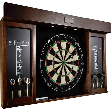 Barrington 40 Inch Dartboard Cabinet with LED (Best Dart Board Cabinet)