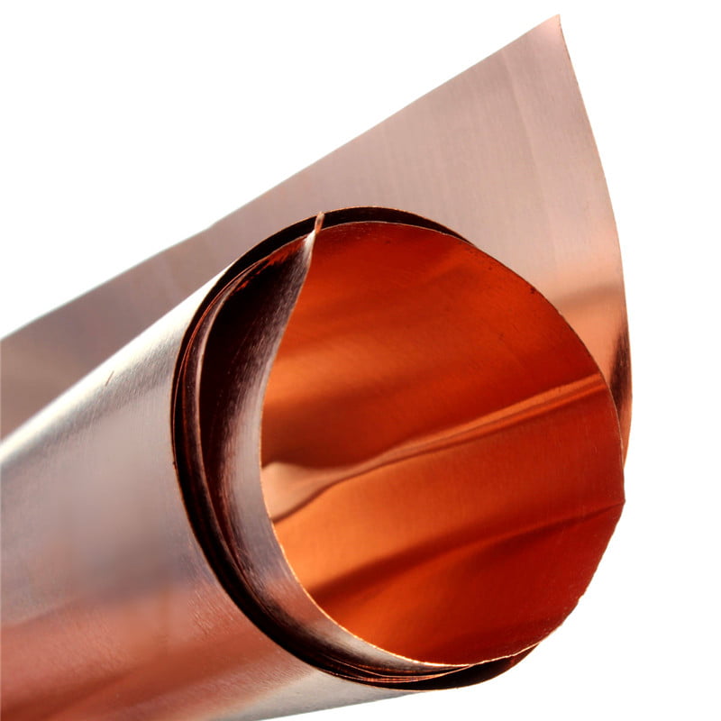 JIUYUE Copper Sheet Metal Thin Foil Plate Roll 99.9% Pure Cu Strip Smooth Surface Exquisite Organization Brass Plate Size : 0.012inch/0.3mm 
