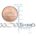 thumbnail image 2 of Sterling Silver Rhodium Plated Figaro Chain Bracelet, 8.5", 2 of 2