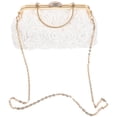 thumbnail image 1 of Bolso de mano para fiesta de noche, bolso de mano para mujer, bolso de mano con flores, bolso de mano cruzado de noche con cadena, 1 of 7
