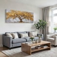 thumbnail image 3 of Canvas Wall Art for Living Room - Large Yellow Tree of Life Canvas Prints, Modern Abstract Nature Painting for Kitchen Bedroom Office Wall Decor, 3 of 7