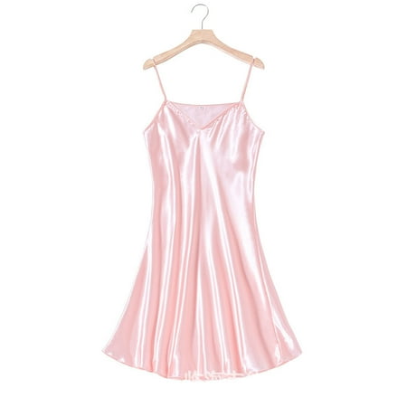 Tumotour Satin Nightgowns For Women Mini Dress Pajamas Loungewear Sleeveless Nightgown Solid Color Sleepwear Chemise Lingerie Dress Tank Sleepwear Lace Nightshirt